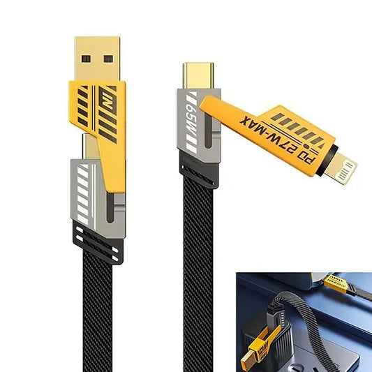 🚀 Cable 4 en 1 Flat Wire ⚡